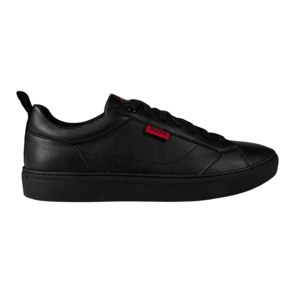 Hugo Mens Leather Tennis Sneakers / Black
